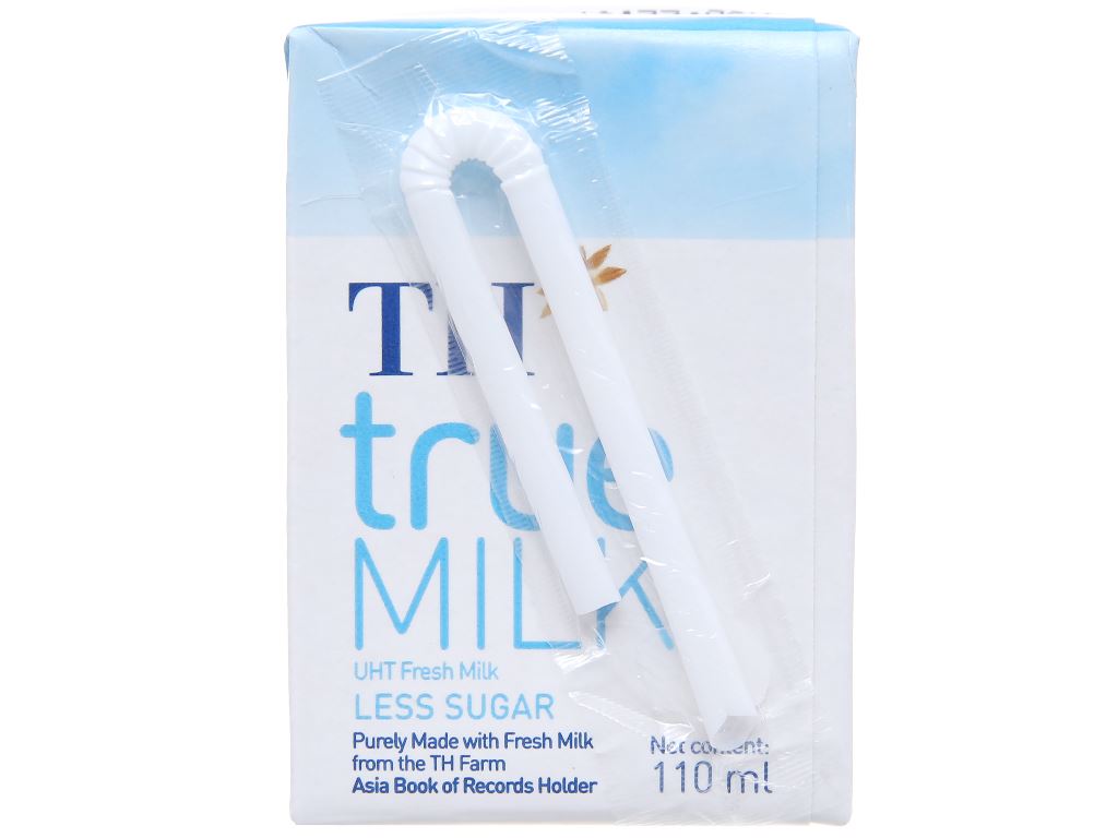 Lốc 4 hộp sữa tươi tiệt trùng ít đường TH true MILK 110ml 5