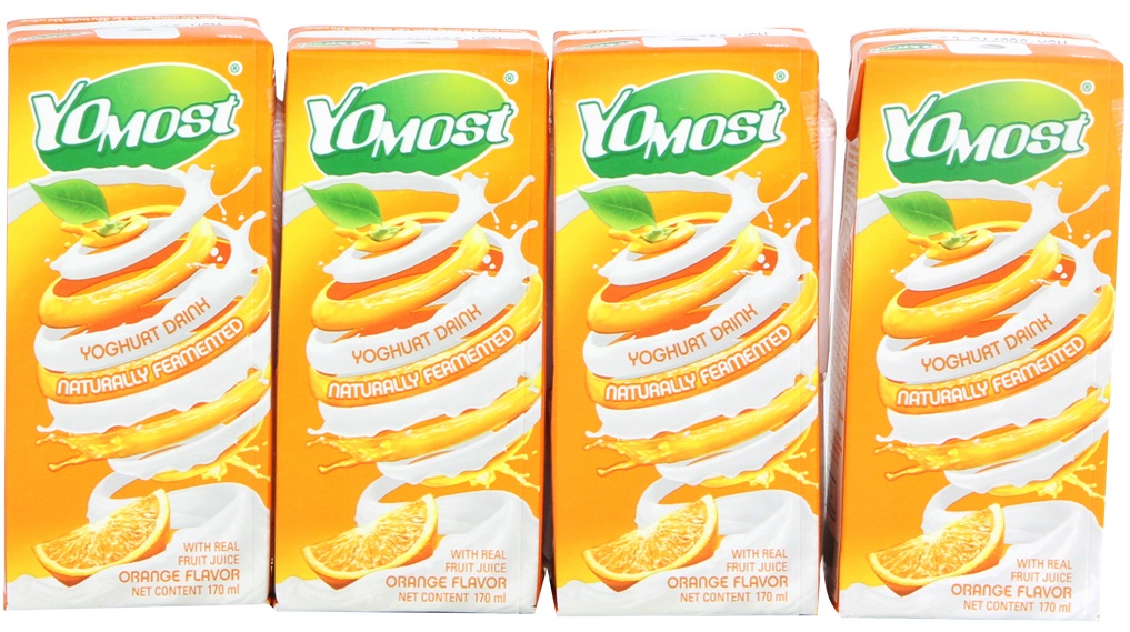 4 hộp sữa chua cam YoMost 170ml giá tốt tại Bách hoá XANH