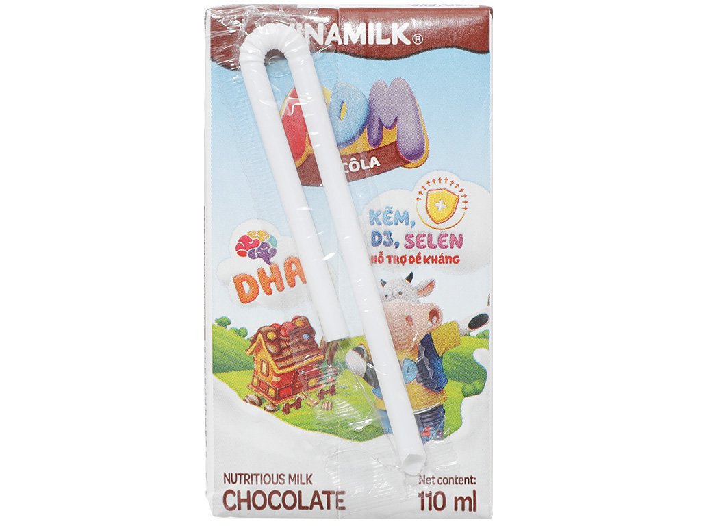 Lốc 4 hộp sữa dinh dưỡng socola Vinamilk ADM 110ml 5
