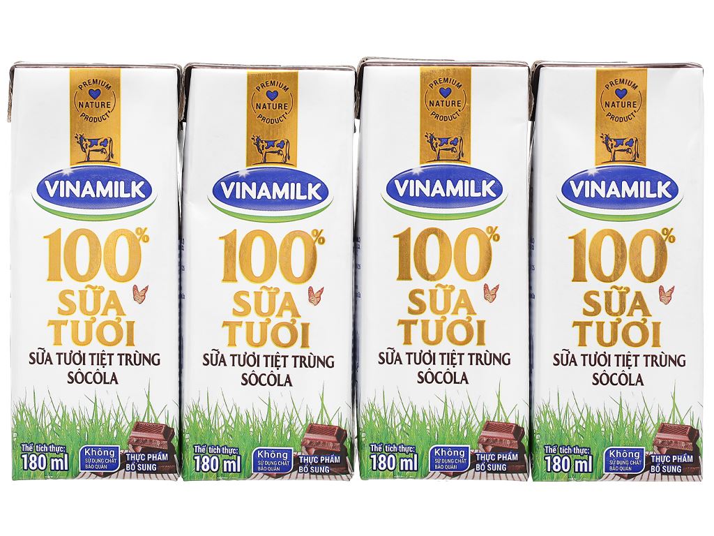 Thùng 48 hộp sữa tươi socola Vinamilk 180ml 3