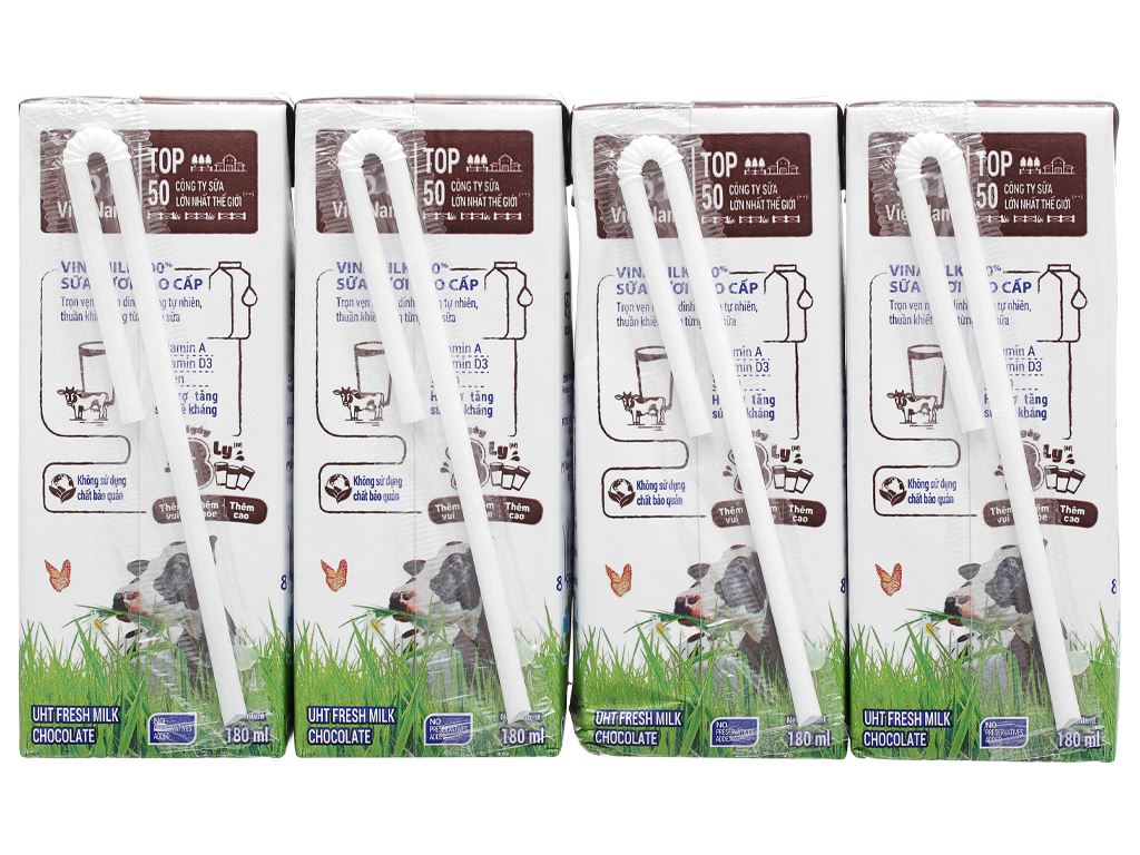 Thùng 48 hộp sữa tươi socola Vinamilk 180ml 3