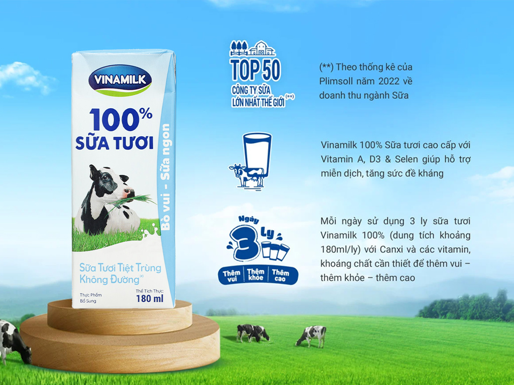 Thùng 48 hộp sữa Vinamilk 180ml giá tốt tại Bách hoá XANH