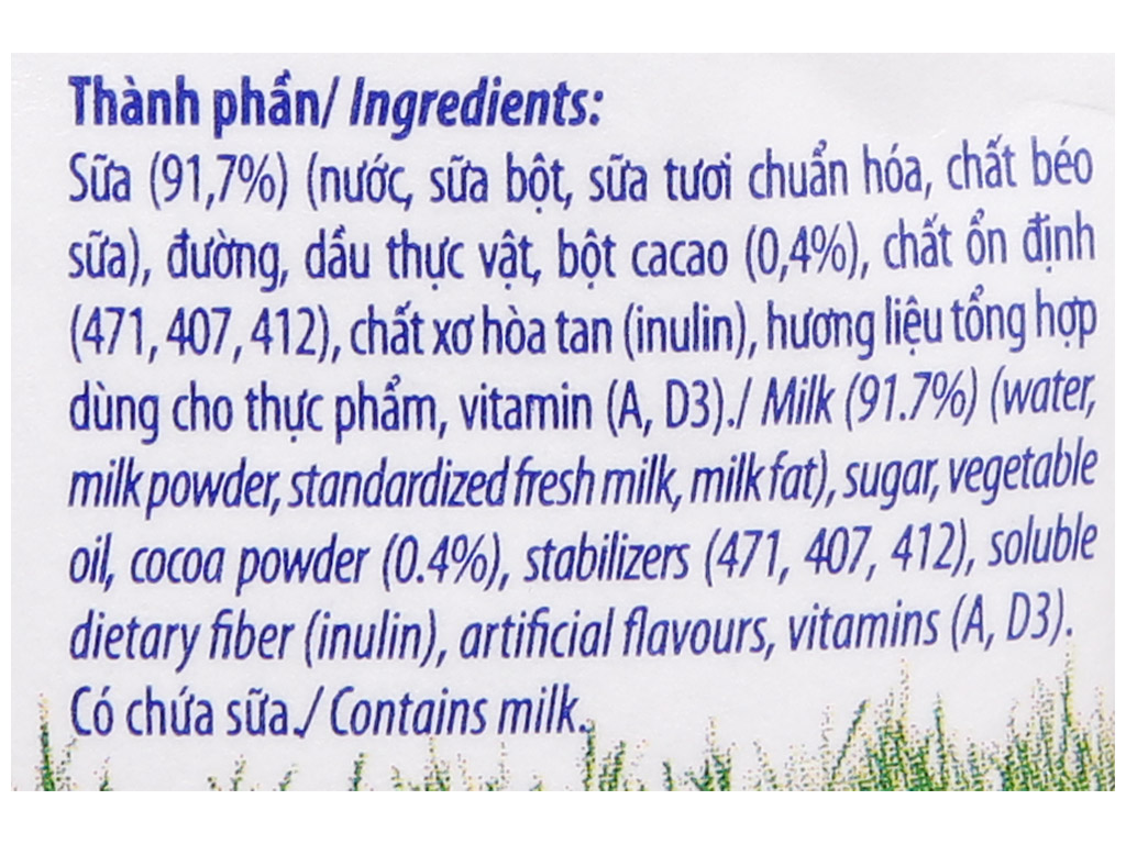 Thùng 48 bịch sữa dinh dưỡng socola Vinamilk A&D3 220ml 6