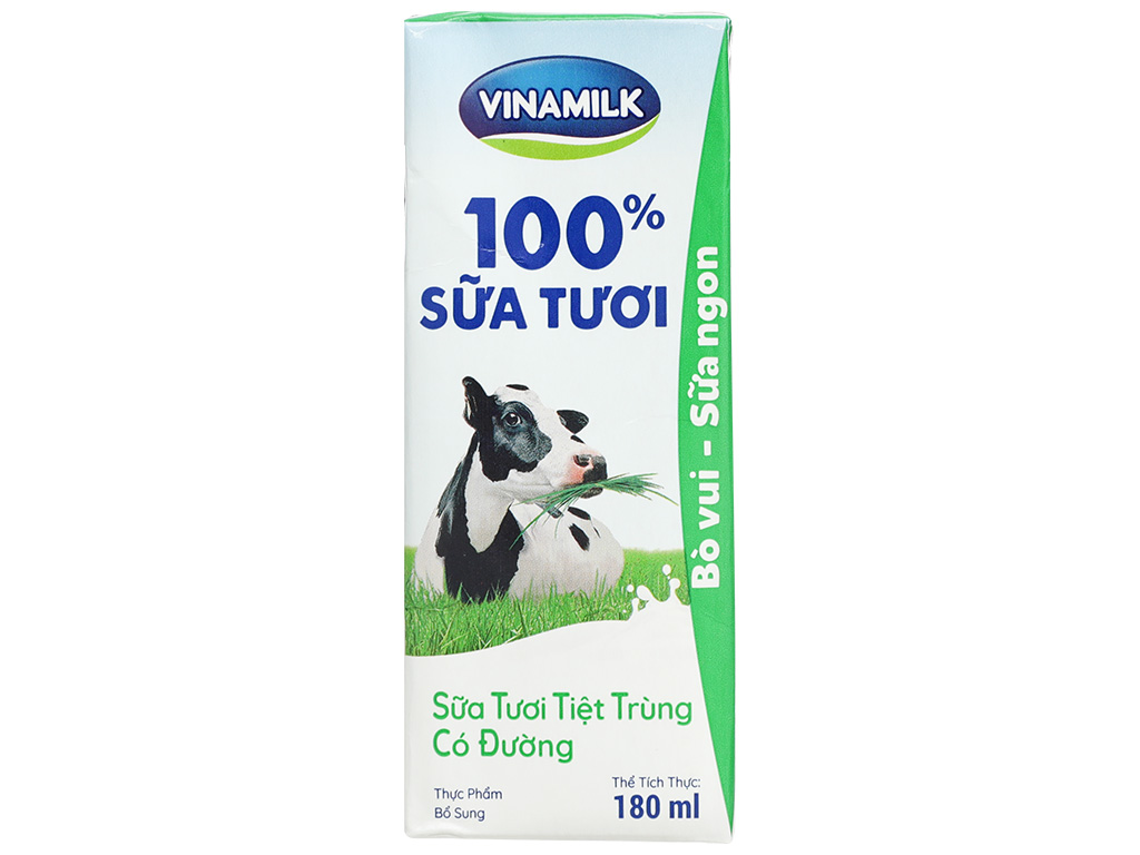 Thùng 48 hộp sữa tươi có đường Vinamilk 180ml 5