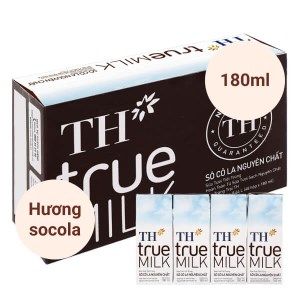 Thùng 48 hộp sữa tươi tiệt trùng socola TH true MILK 180ml