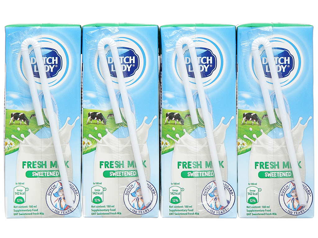 Thùng 48 hộp sữa tươi tiệt trùng có đường Dutch Lady 180ml 5