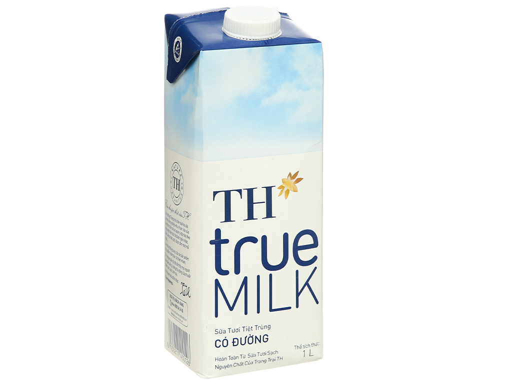 Thùng 12 hộp sữa tươi tiệt trùng có đường TH true MILK 1 lít 3