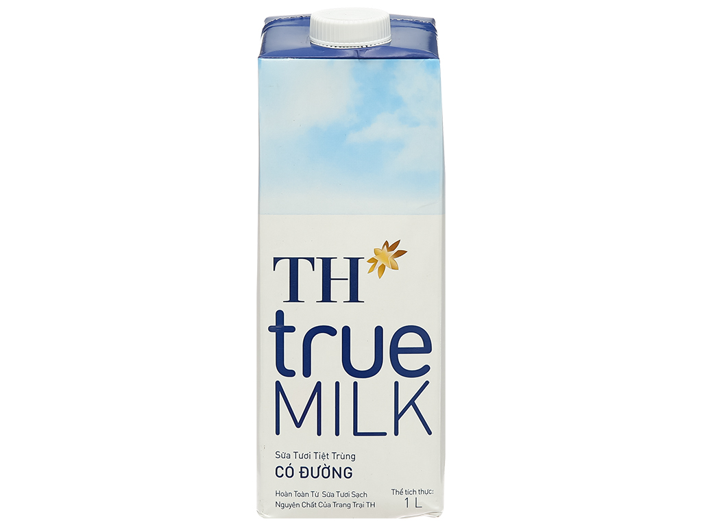 Thùng 12 hộp sữa tươi tiệt trùng có đường TH true MILK 1 lít 4