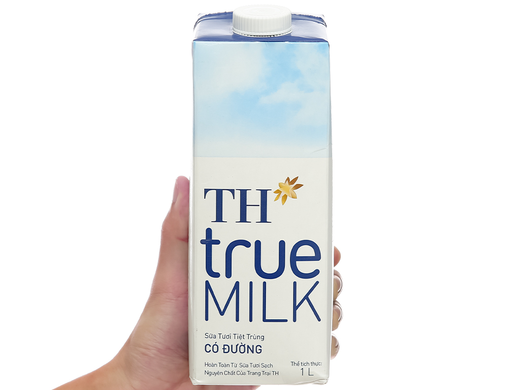 Thùng 12 hộp sữa tươi tiệt trùng có đường TH true MILK 1 lít 10