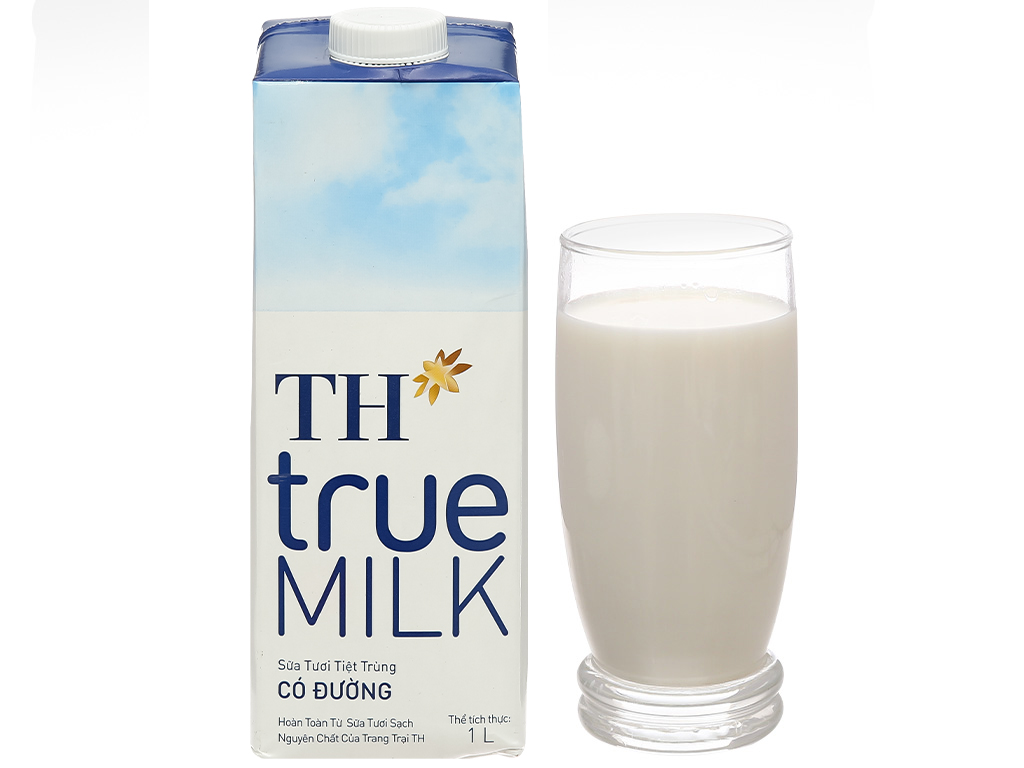 Thùng 12 hộp sữa tươi tiệt trùng có đường TH true MILK 1 lít 11
