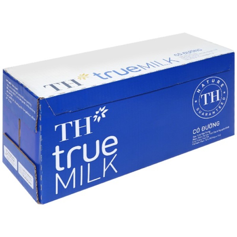 Thùng 12 hộp sữa tươi tiệt trùng có đường TH true MILK 1 lít - 1
