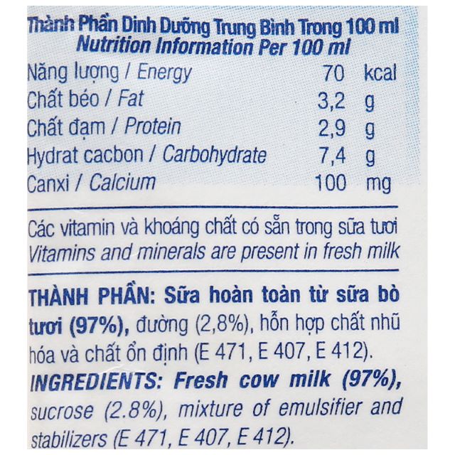 Thành phần và giá trị dinh dưỡng