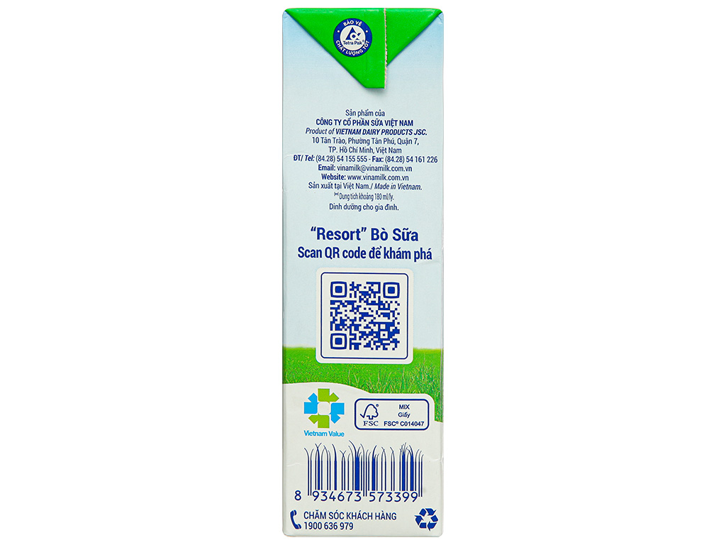 Thùng 12 hộp sữa tươi có đường Vinamilk 1 lít 6