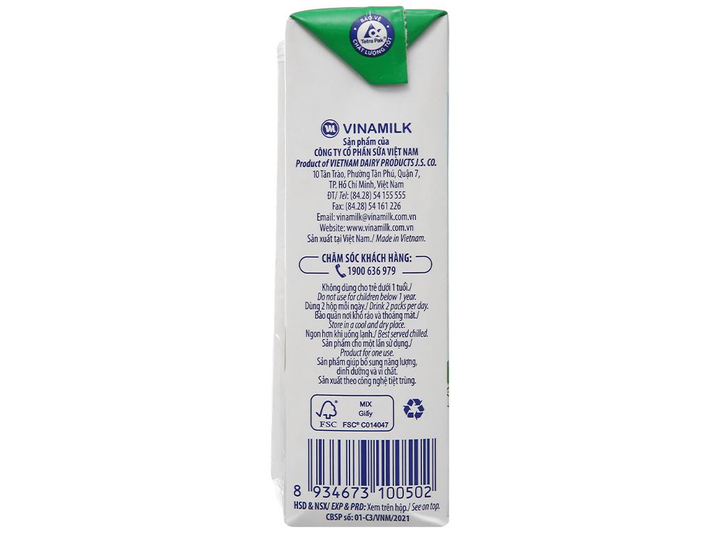 Thùng 48 hộp sữa dinh dưỡng có đường Vinamilk ADM 180ml 8