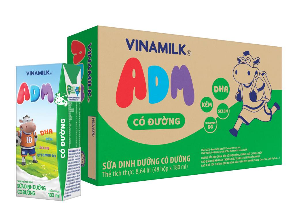 48 hộp sữa Vinamilk ADM 180ml giá tốt tại Bách hoá XANH