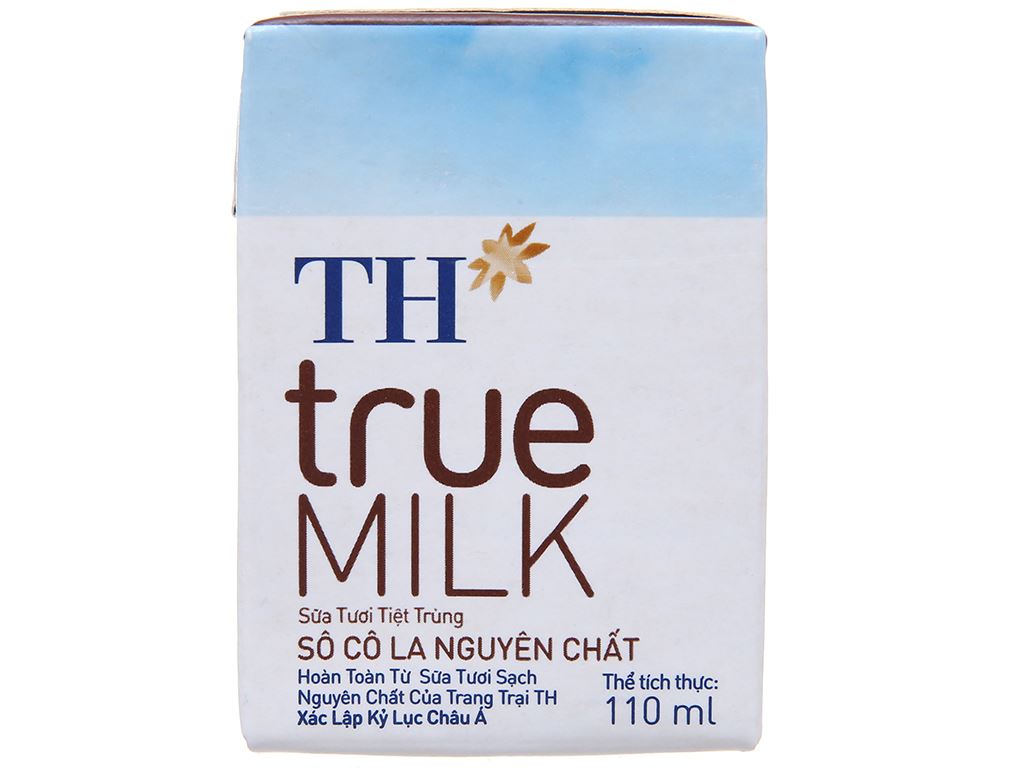 Thùng 48 hộp sữa tươi tiệt trùng socola TH true MILK 110ml 3