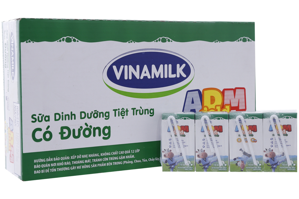 Sữa tiệt trùng ADM Gold có đường hộp 110ml ( thùng 48 hộp)