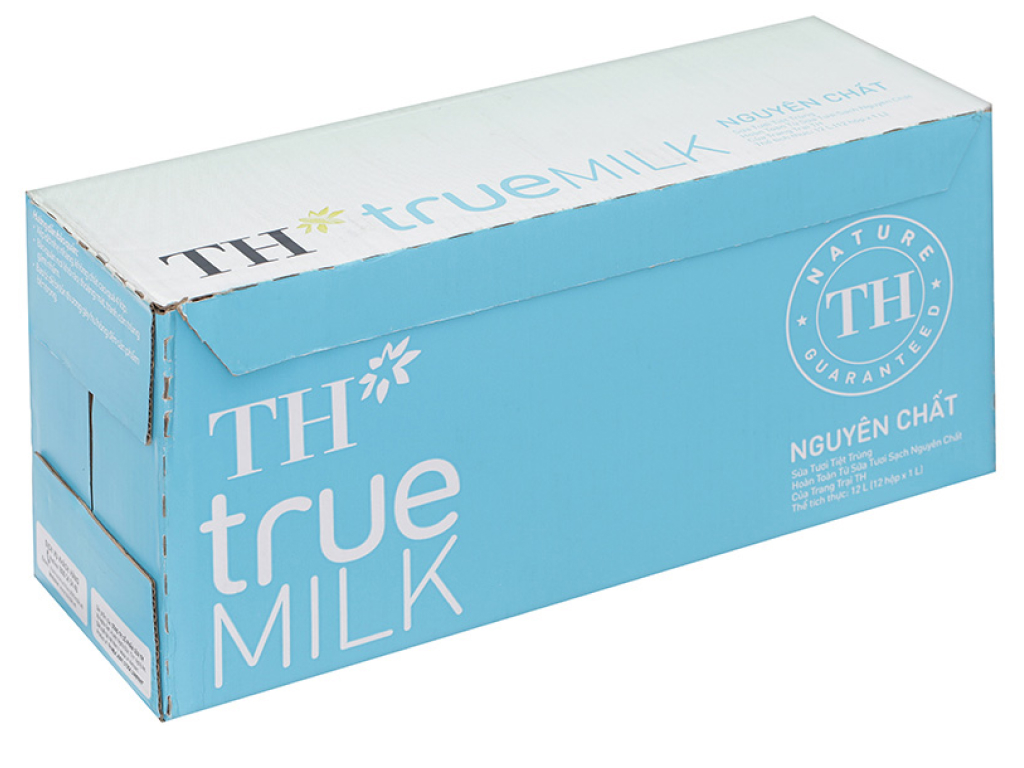 12 hộp sữa tươi TH True Milk 1 lít giá tốt tại Bách hoá XANH