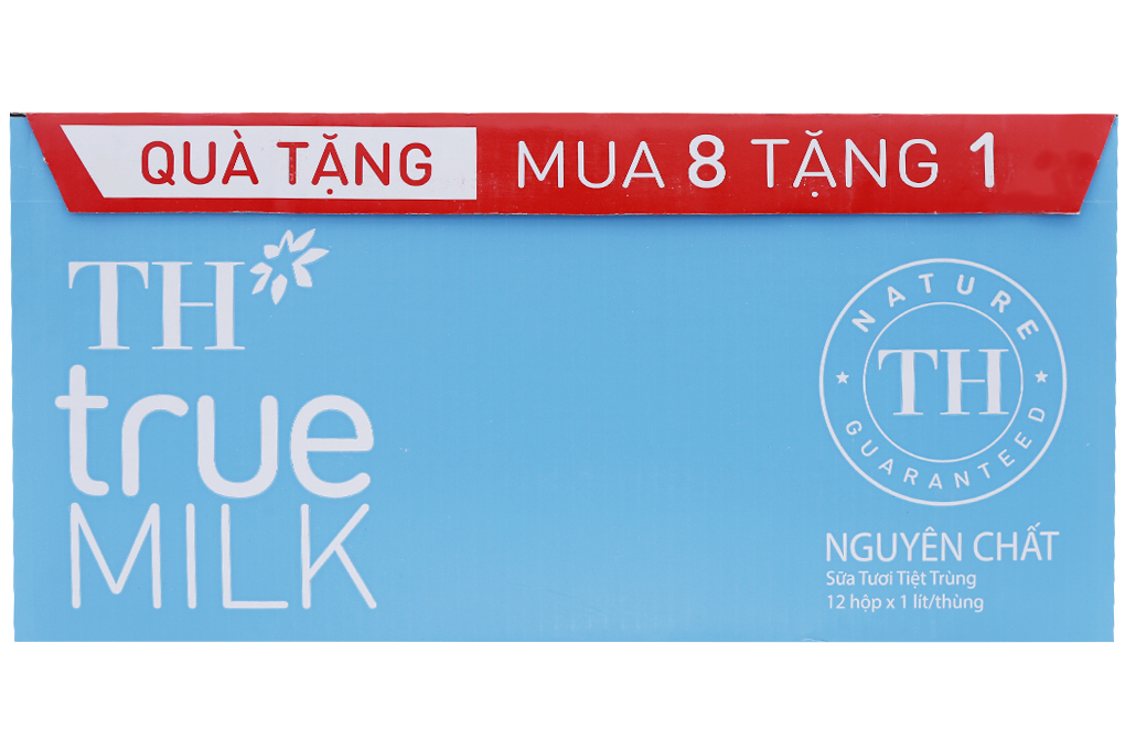 Sữa tiệt trùng TH True Milk nguyên chất 1 lít (thùng 12 hộp)