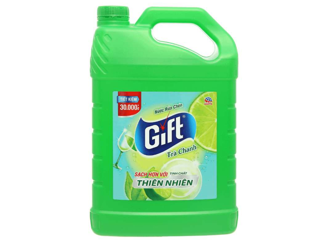Nước rửa chén Gift hương trà chanh can 3.8kg 5