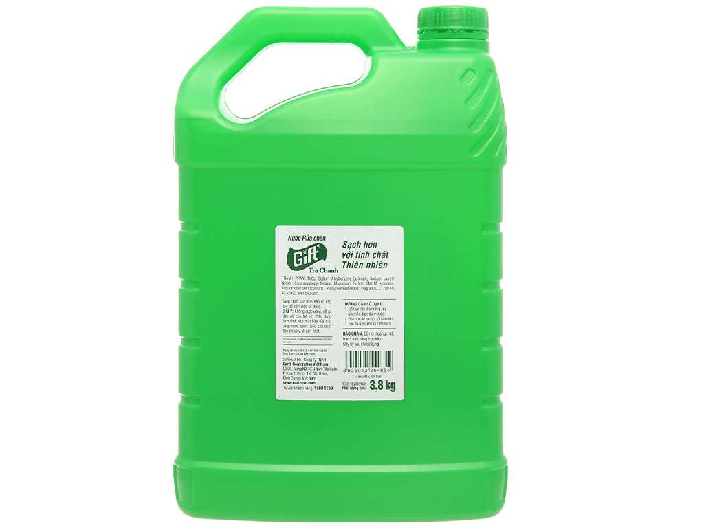 Nước rửa chén Gift hương trà chanh can 3.8kg 7