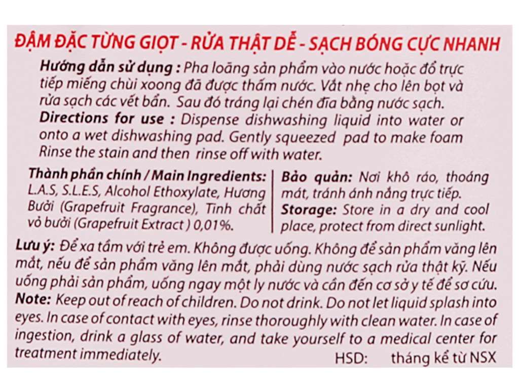 Nước rửa chén Mỹ Hảo 5X đậm đặc tinh dầu vỏ bưởi chai 400g 6