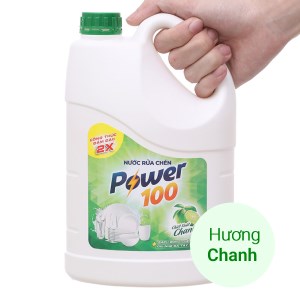Nước rửa chén POWER100 hương chanh can 1.47 lít