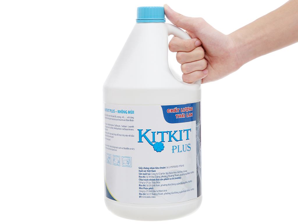 Nước rửa chén KitKit Plus không mùi can 3.5 lít 4