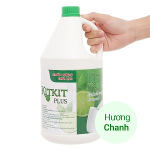 Nước rửa chén KitKit Plus hương trà xanh & chanh can 3.5 lít