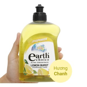 Nước rửa chén Earth Choice đậm đặc hương chanh chai 500ml