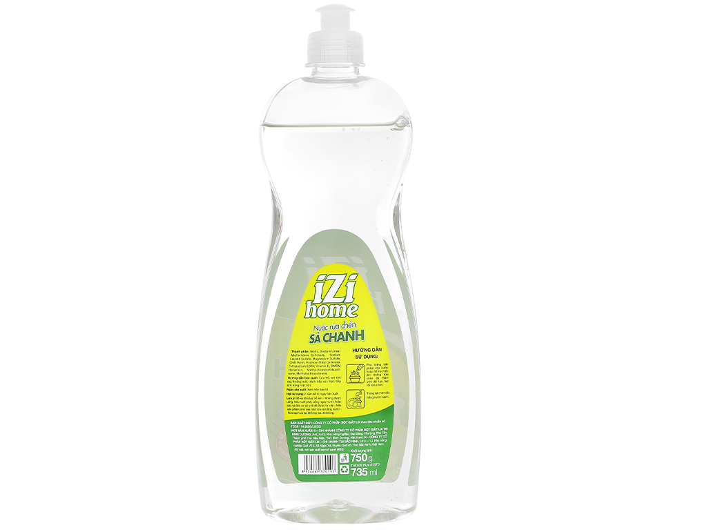 Nước rửa chén IZI HOME hương sả chanh chai 750g 3