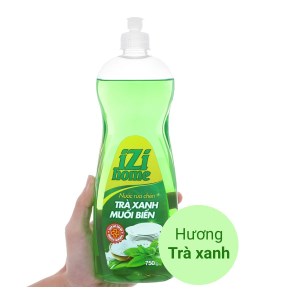 Nước rửa chén IZI HOME hương trà xanh muối biển chai 735ml