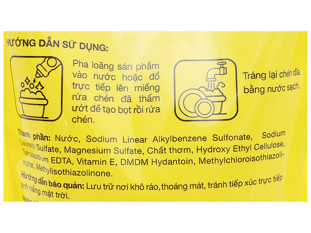 Nước rửa chén IZI HOME hương sả chanh túi 735ml 4