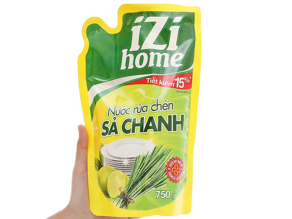 Nước rửa chén IZI HOME hương sả chanh túi 735ml 6