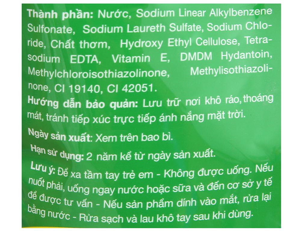 Nước rửa chén IZI HOME hương trà xanh muối biển túi 1.47 lít 3