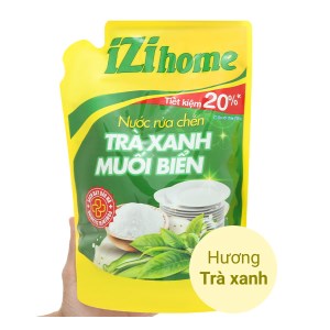 Nước rửa chén IZI HOME hương trà xanh muối biển túi 1.47 lít
