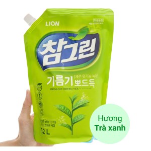 Nước rửa chén Charmgreen tinh chất trà xanh túi 1.2 lít