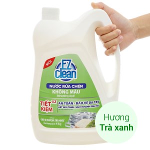 Nước rửa chén Ez Clean chiết xuất gạo và trà xanh can 4kg
