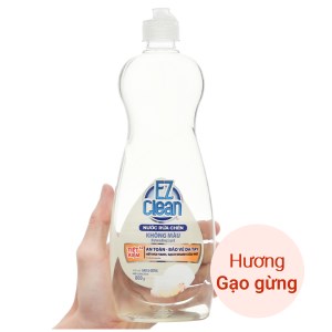 Nước rửa chén Ez Clean chiết xuất gạo và gừng chai 800g