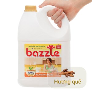 Nước rửa chén dược liệu Bazzle hương quế can 3.2 kg