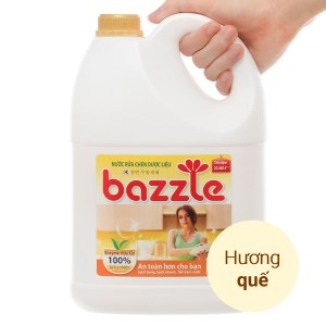 Nước rửa chén dược liệu Bazzle hương quế can 3.14 lít