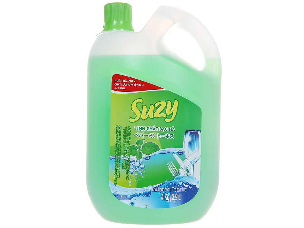 Nước rửa chén Suzy bạc hà can 3.9 lít 1