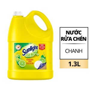 Nước rửa chén Sunlight chiết xuất chanh đánh bay dầu mỡ với sức mạnh như 100 trái chanh can 1.3 lít