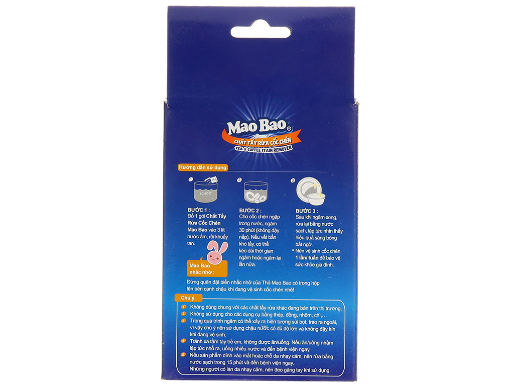 Bột tẩy rửa ly chén Mao Bao 60g (4 gói x 15g) 4
