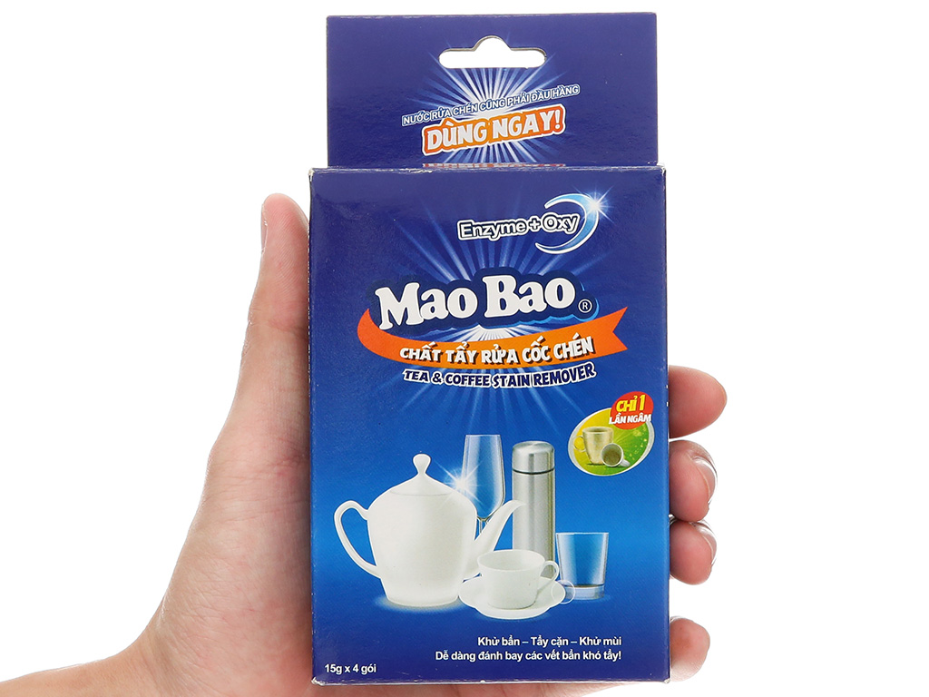 Bột tẩy rửa ly chén Mao Bao 60g (4 gói x 15g) 10