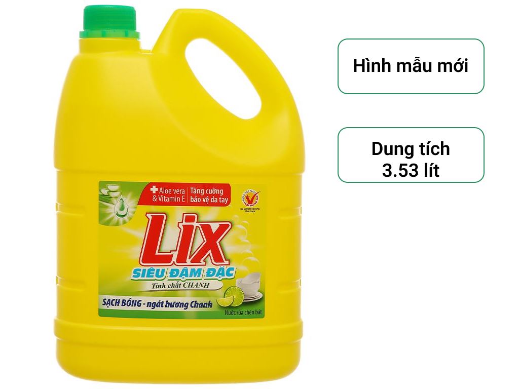 Nước rửa chén Lix siêu đậm đặc chiết xuất chanh can 3.92 lít 1