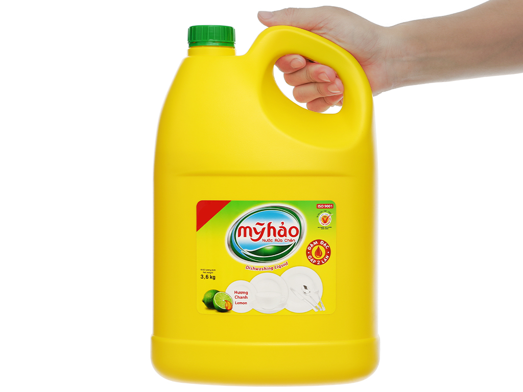 Nước rửa chén Mỹ Hảo hương chanh can 3.6kg 13
