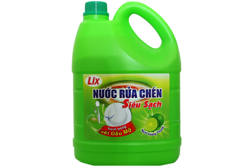 Nước rửa chén Lix siêu sạch hương Chanh can 4kg