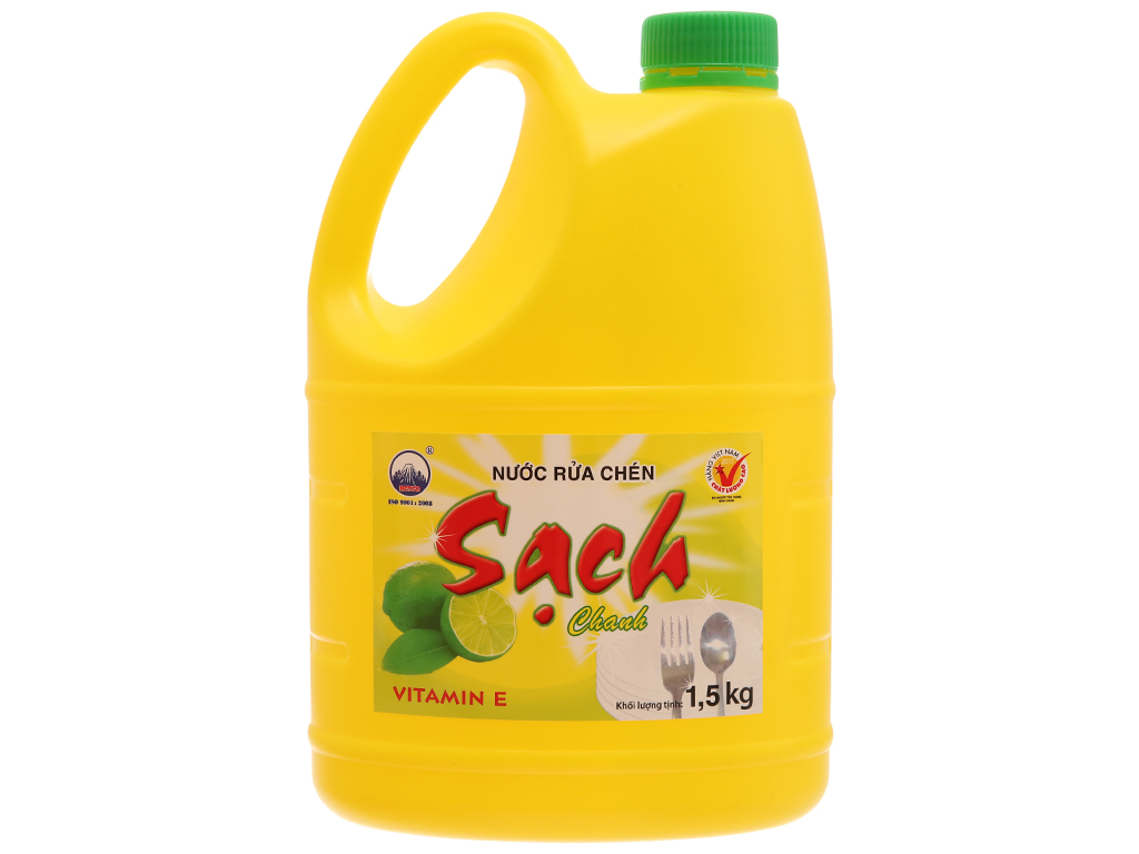 Nước rửa chén NET Sạch Vitamin E hương chanh can 1.46 lít 1