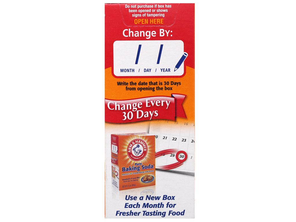 Bột baking soda Arm & Hammer hộp 454g 4